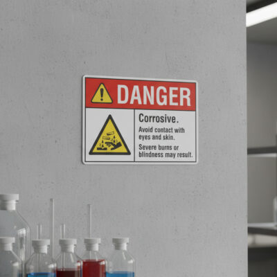 Danger Corrosive avoid contact with eyes and skin