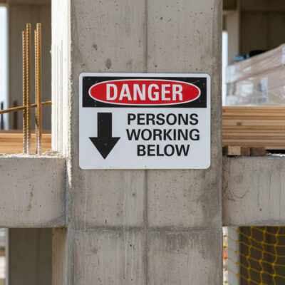 Danger Persons working below
