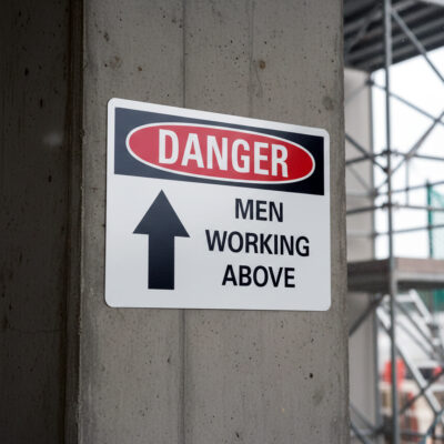 Danger Men working above