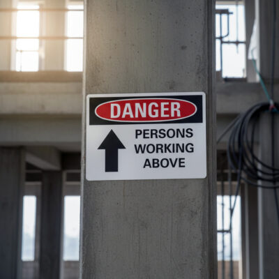 Danger Persons working above