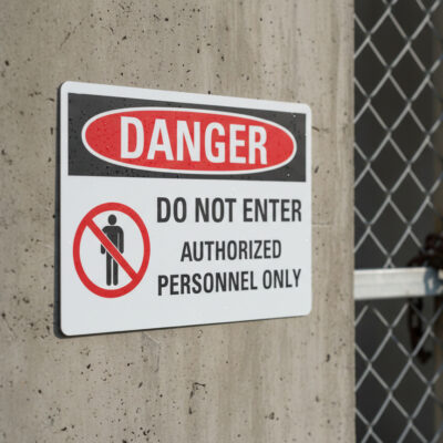 Danger Do not enter authorized personnel only