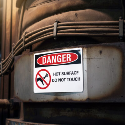 Danger Hot surface do not touch