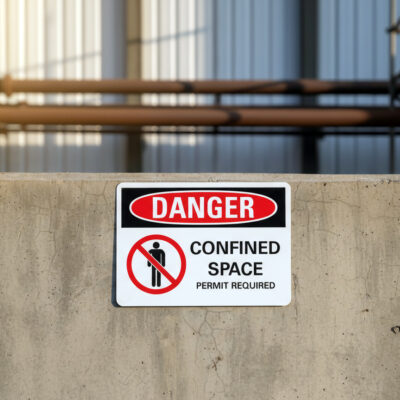 Danger Confined space permit required