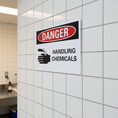 Danger Handling chemicals