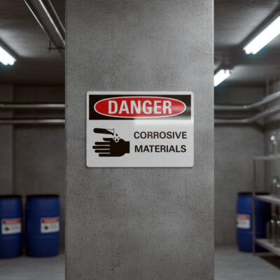 Danger Corrosive materials
