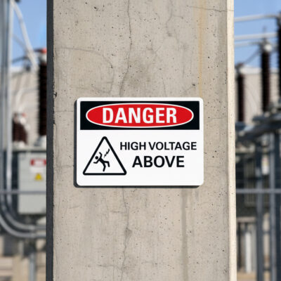 Danger High voltage above