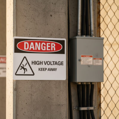 Danger High voltage keep away