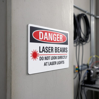 Laser beams do not look directly at laser lights