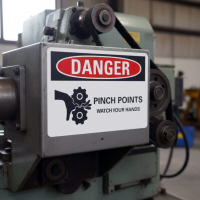 Danger Pinch points watch your hands
