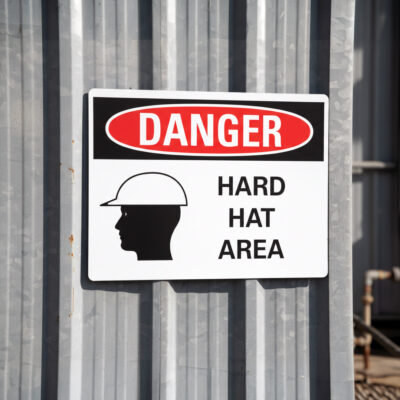 Danger Hard hat area