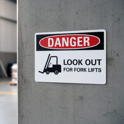 Danger Look out for fork lifts