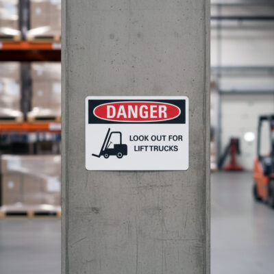 Danger Look out for lift trucks
