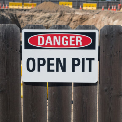Danger Open pit