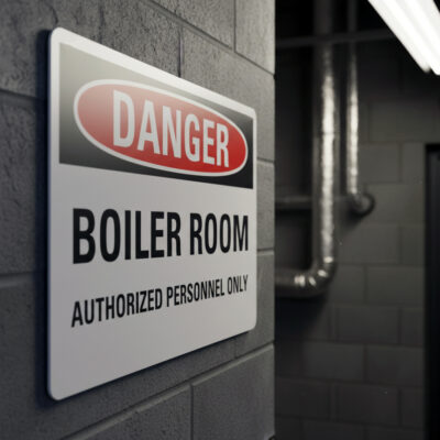 Danger Boiler room authorized personnel only