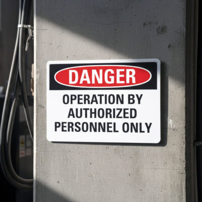 Danger Operation by authorized personnel only