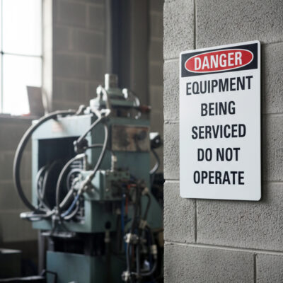 Danger Equipment being serviced do not operate