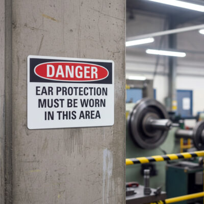 Danger Ear protection must be worn in this area