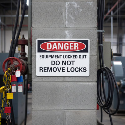 Danger Equipment locked out do not remove locks