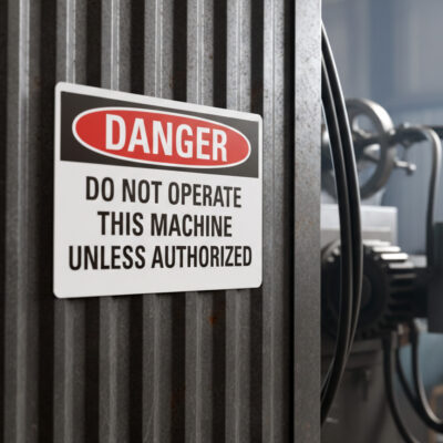 Danger Do not operate this machine unless authorized