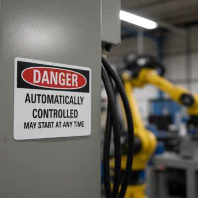 Danger Automatically controlled may start at any time