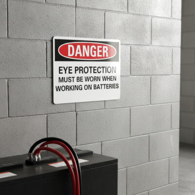 Danger Eye protection must be worn when working on