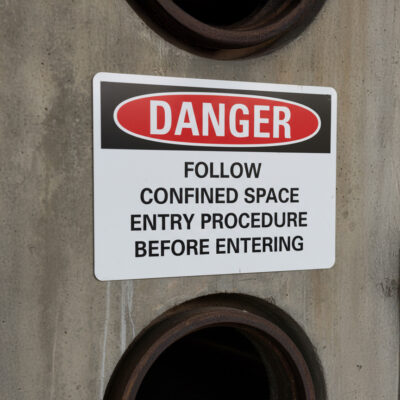 Danger Follow confined space entry procedure before