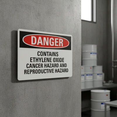 Danger Contains ethylene oxide cancer hazard and