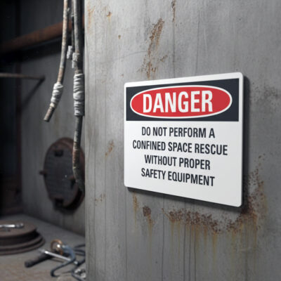 Danger Do not perform a confined space rescue without
