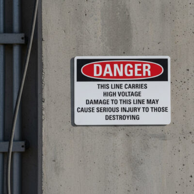 Danger This line carries high voltage damage to this
