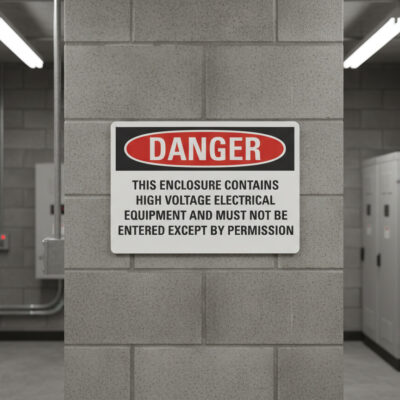 Danger This enclosure contains high voltage electrical