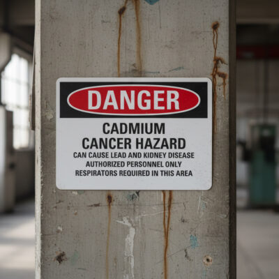 Danger Cadmium cancer hazard can cause lead and kidney