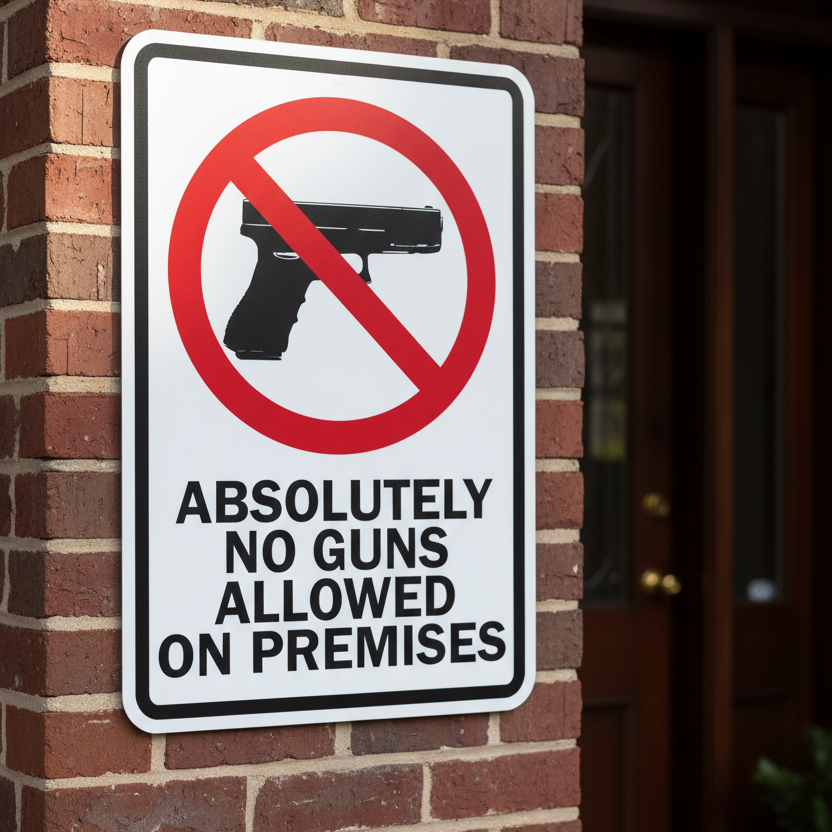 (Prohibitive Sym) Absolutely No Guns Allowed - Image 2