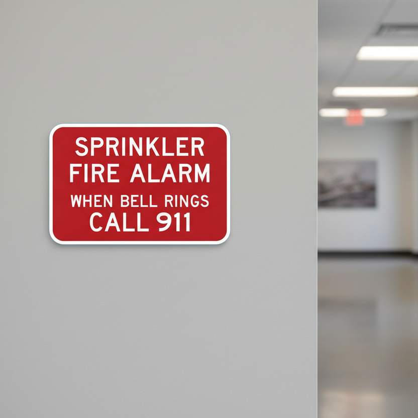Sprinkler Fire Alarm When Bell Rings Call 911 - Image 2