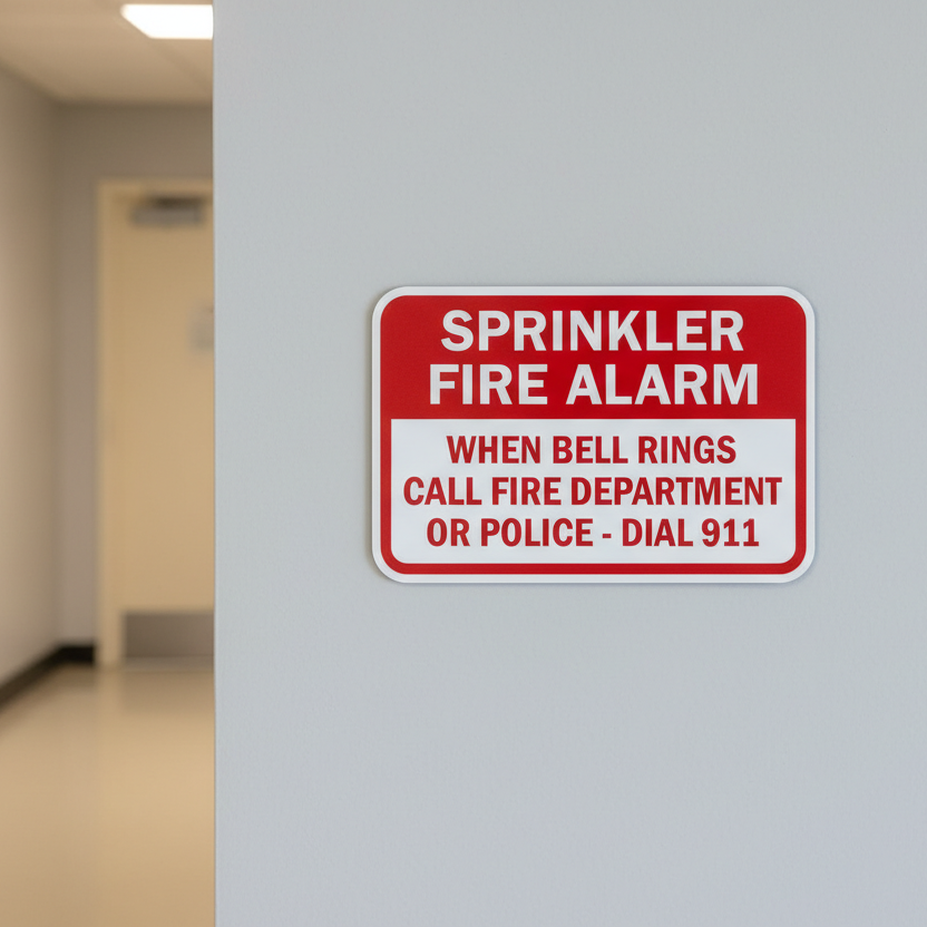 Sprinkler Fire Alarm When Bell Rings Call Fire Department - Image 2