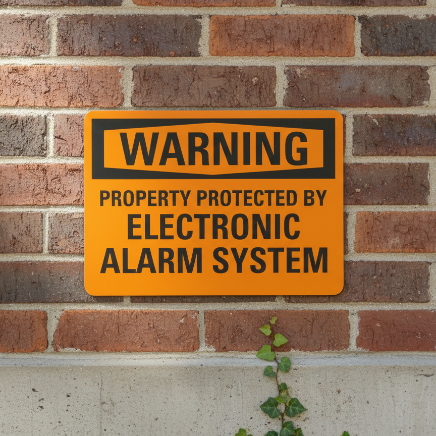 Warning Property Protected By Electronic Alarm System - Image 2