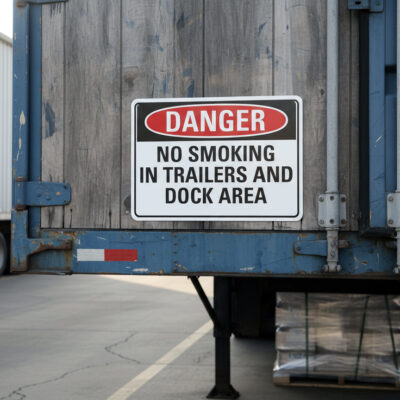 Danger No Smoking In Trailers And Dock Area